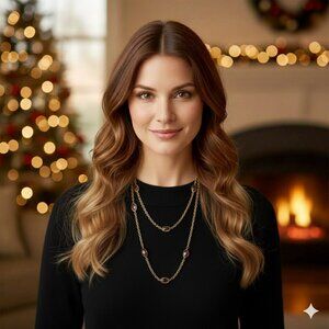 Monet Gold and Purple Chain Necklace